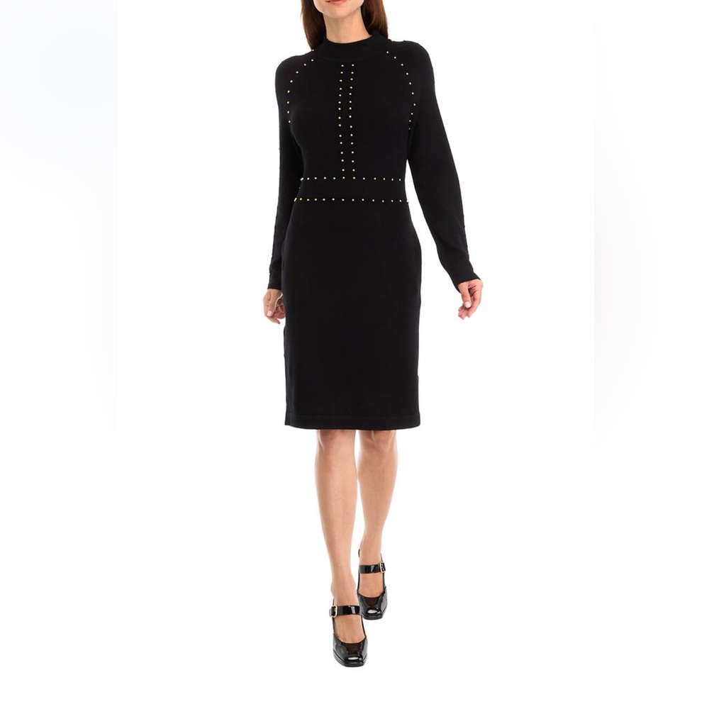 Elegant Black Studded Dress